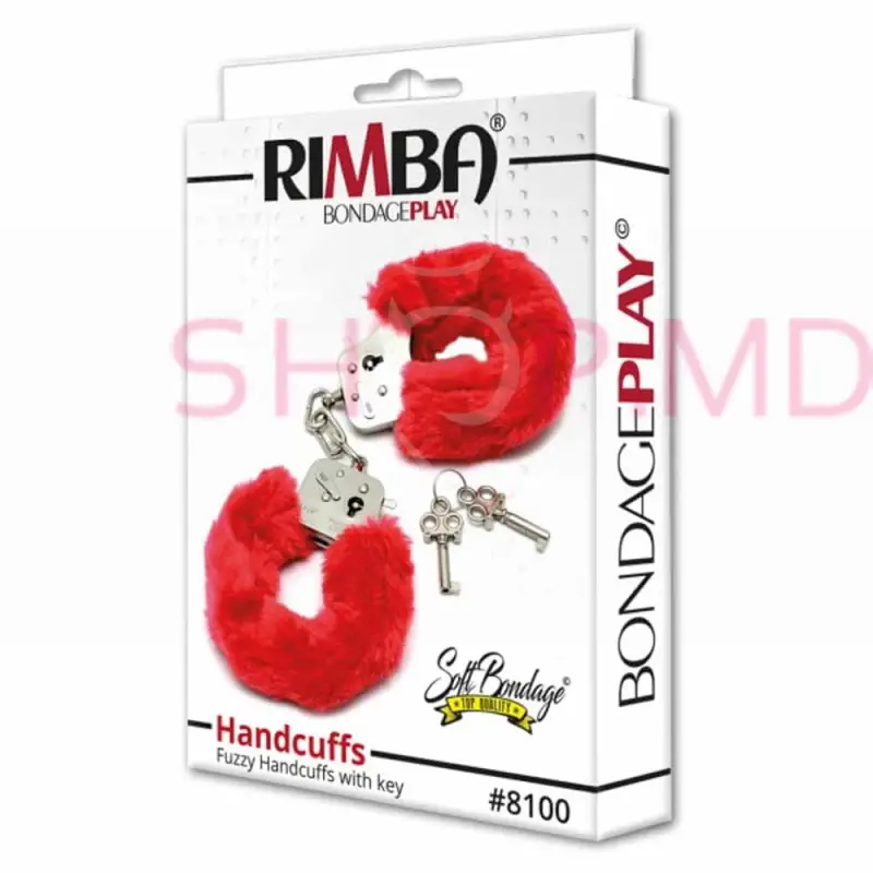 Наручники Lovetoy с красным пухом