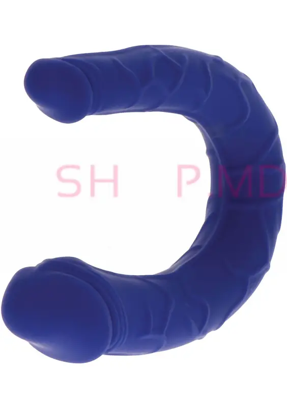Dildo Dublu Mini din Silicon, albastru