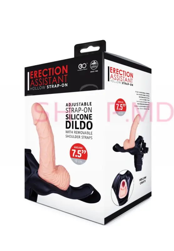 Strap-on cu ham din silicon, 7.5"