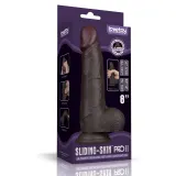Dildo 8'' Sliding Skin Pro II Silicon cu Strat Dublu
