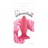Анальная пробка с хвостом Unicorn Tails - Pastel Pink